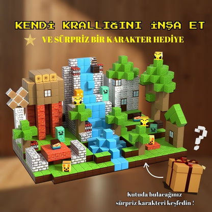 Manyetik yapı oyunu: yaratıcı piksel blok seti
